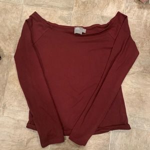 ASOS Off The Shoulder Top Deep Red size 4